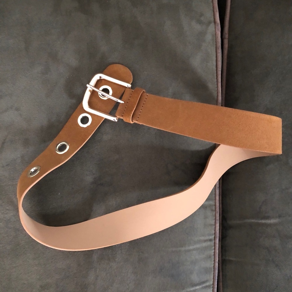 Lovers + Friends Tan Brown Grommet Belt